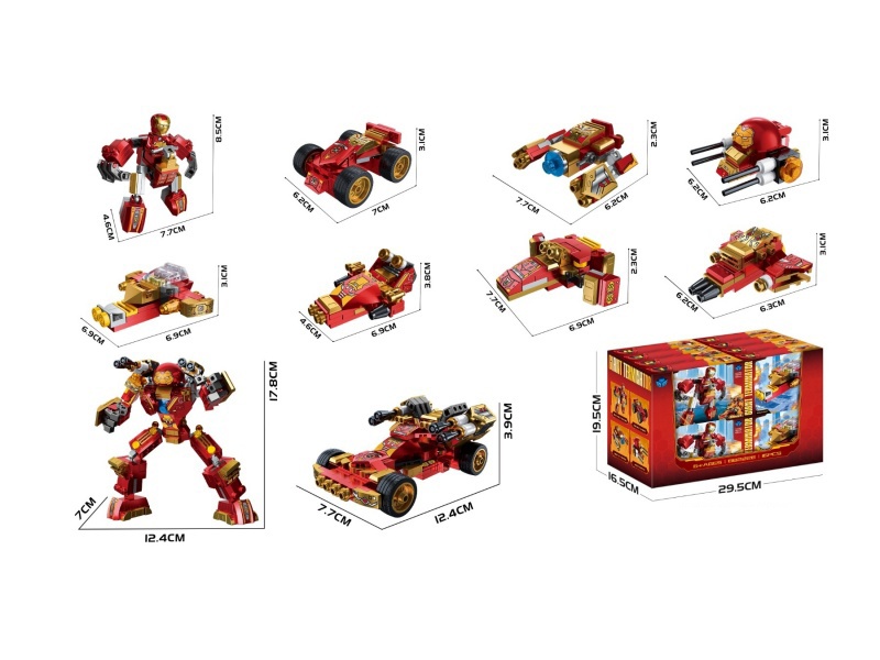 Building Blocks: Iron Warrior (10 Different Shapes)