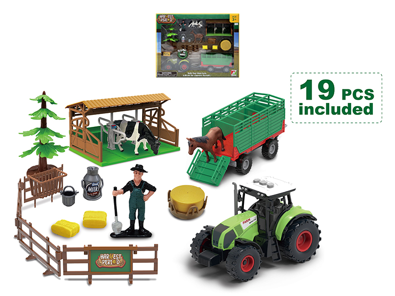 Farm Animal Scene Set 19pcs