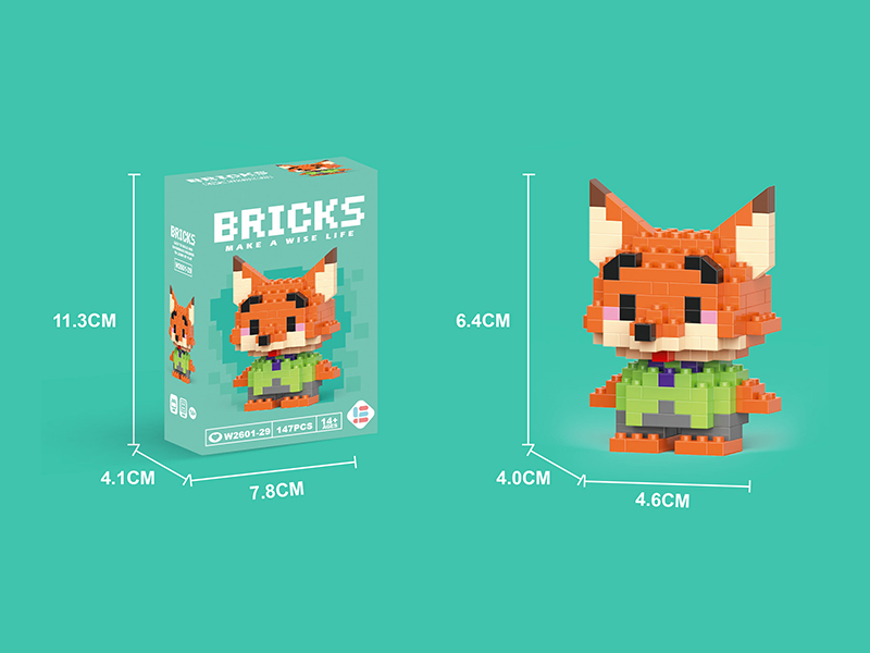 Mini Nick Wilde Fox Building Blocks 147PCS