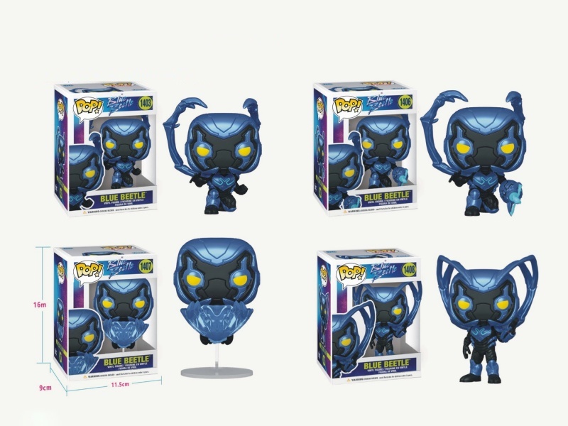 4 "Pop Blue Beetle Superhero Doll In A Box