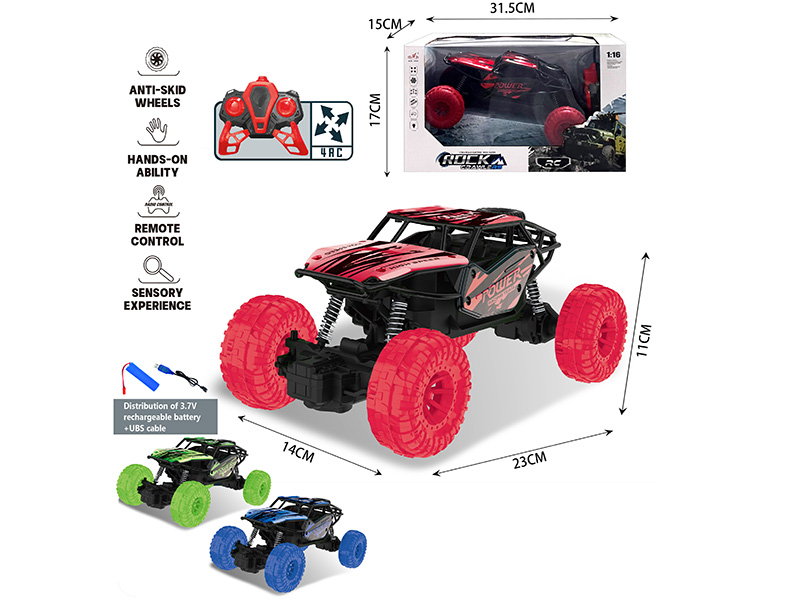 1:16 4-Channel Remote Control Alloy Cross Country Car