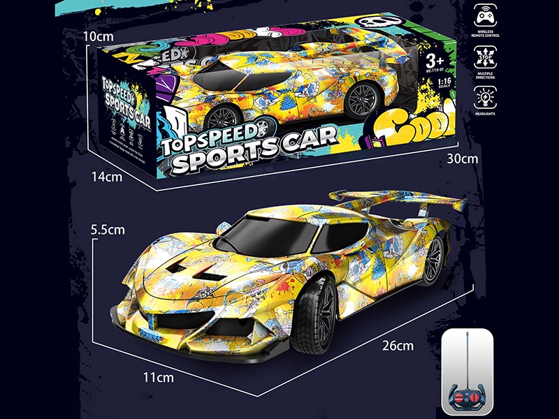 4-Channel Remote Control Graffiti Sports Car(Battery Version)