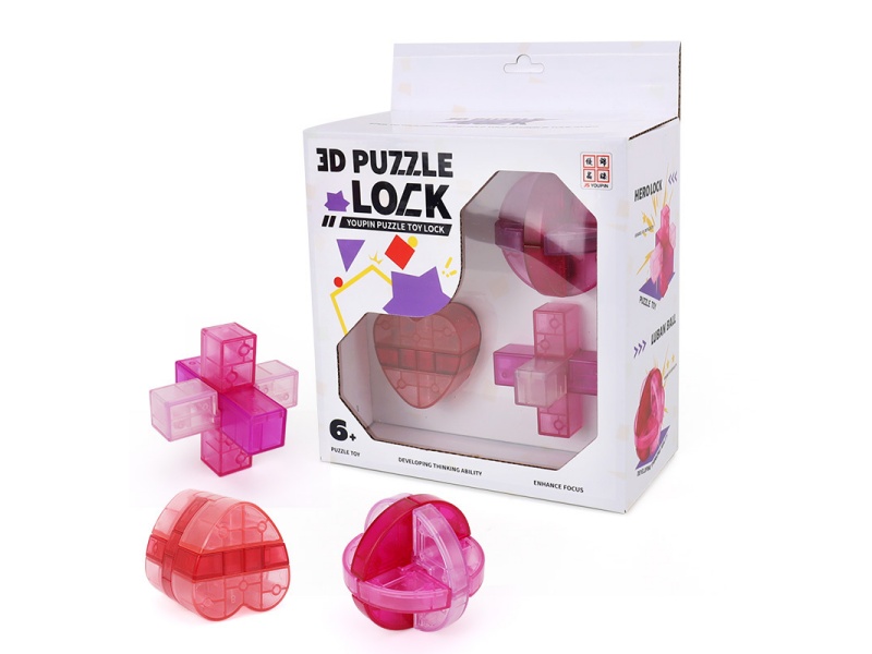 Three Sets Of Lu Ban Lock Sets