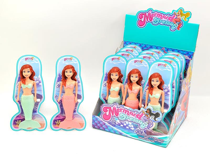Wind Up Wag Tail Pearly Lustre Mermaid(7 Inch)12PCS