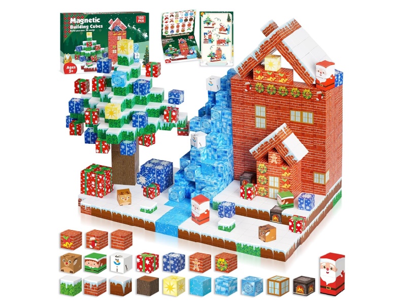 Christmas Magnetic Cube Building Blocks 150pcs