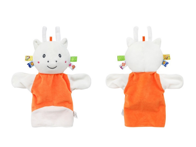 Orange Deer Educational Parent-Child Interactive Plush Hand Puppets