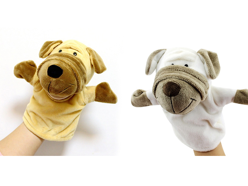 Shar Pei Cartoon Animal Hand Puppet Plush Doll
