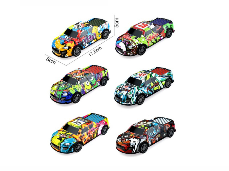 Friction Iron GraffitiPickup Truck 1pcs