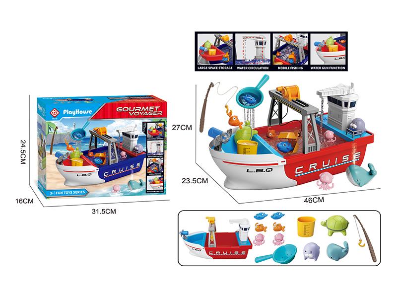 Water Play And Fishing Boat