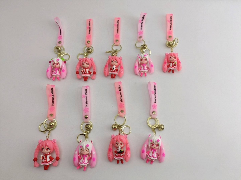 Pink Hatsune Miku Keychain