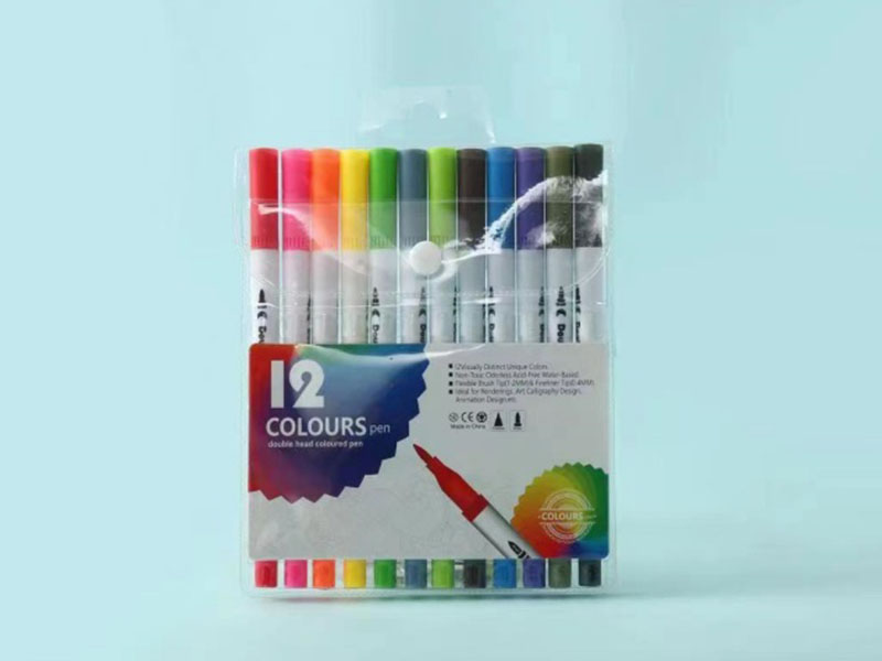 12 pieces of double-ended watercolor pens