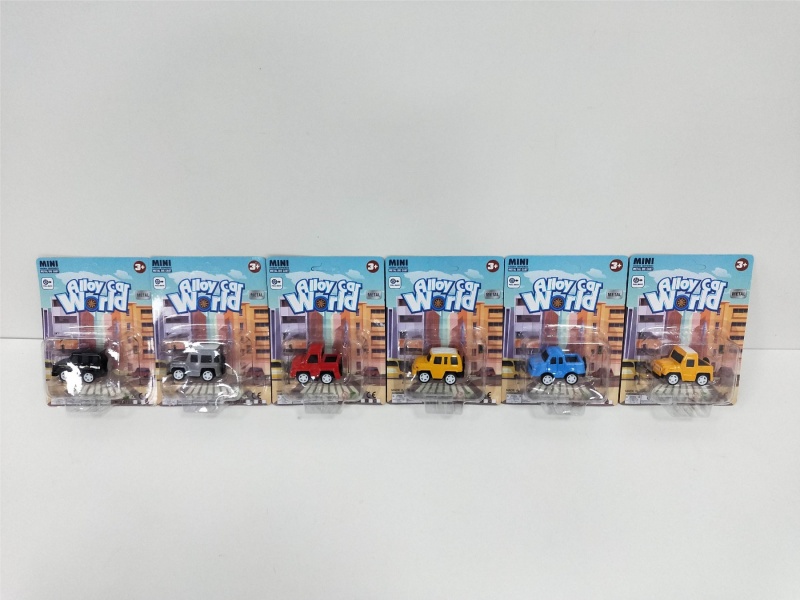 Pull Back Alloy Cartoon City Off-Road Truck Truck Classic Car Car Suction Plate 6