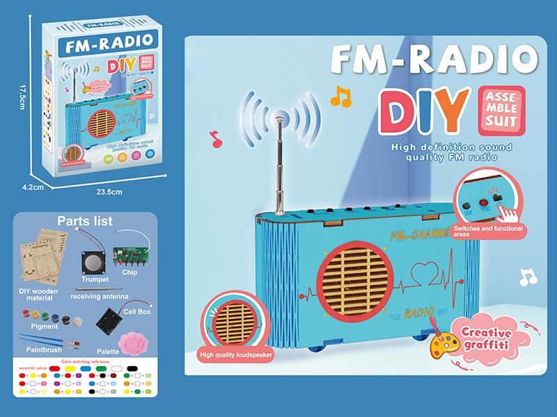 DIY Wooden Graffiti Radio(Large)