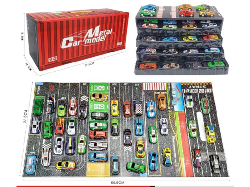 Gift Box Parking Lot (With 48 Pull-Back Cars)