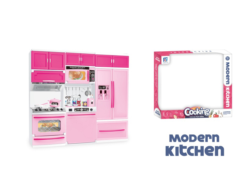 Pink Solid Color Kitchen And Kitchenware Set