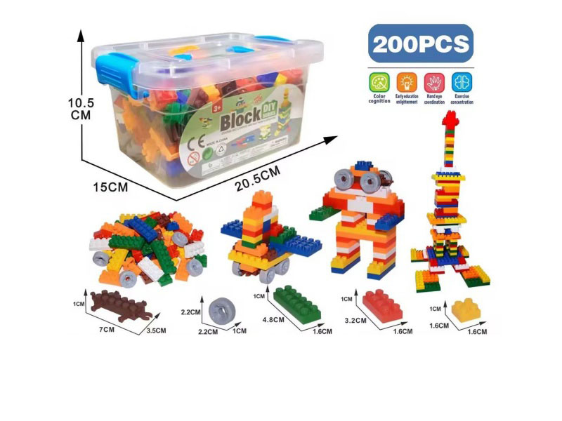 Diy Building Block Storage Box 200Pcsdiy Assembly And Insertion Creative Shaped Building Blocks Pvc Cylinder Small Particle Educational Building Blocks Diy Assembly And Insertion Creative Shaped Build
