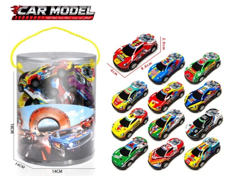 Pull Back Iron Racing Cars Set
