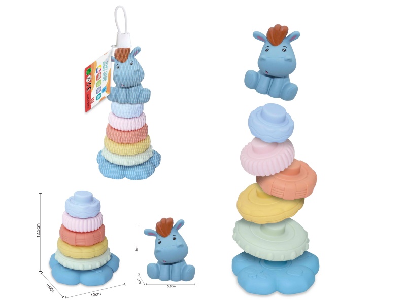 Soft Plastic Animal Stacking Toy(Horse) 7pcs