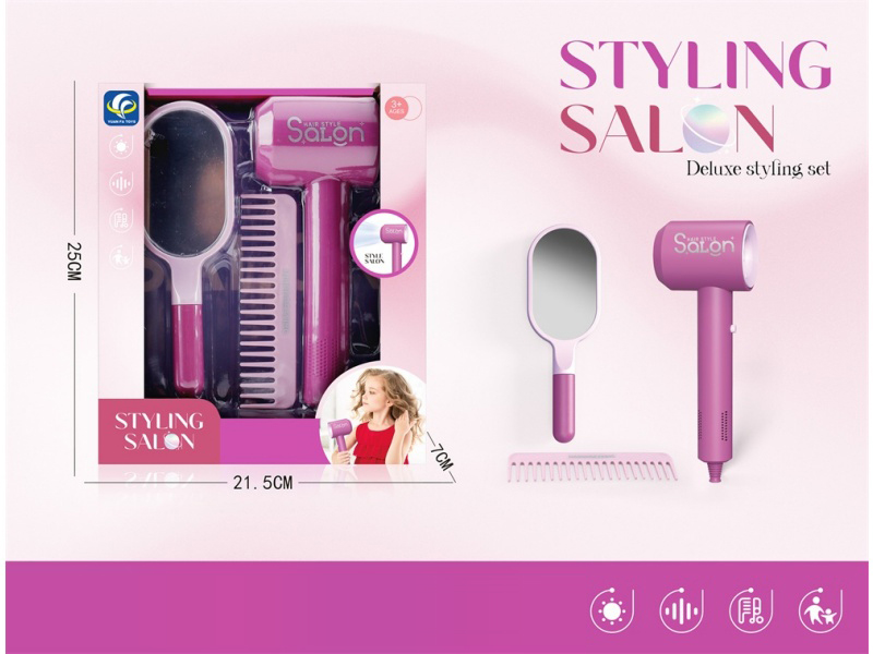 Diy House Play Simulation Salon Hair Care Tools Electric Hair Dryer Set