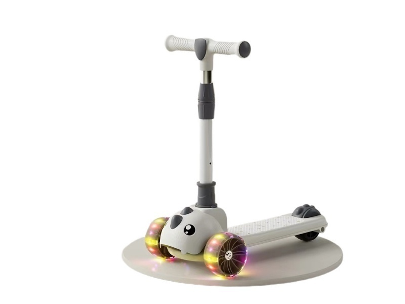 Children'S Scooter, One-Click Folding, Enlarged Hummer Flashing Wheels With Music And Lights