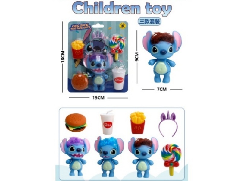 Stitch Led The Way In Distributing Dolls (3 Mixed Outfits)