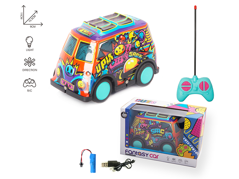 27M 4-Channel Remote Control Cartoon Car(Included Batteries)