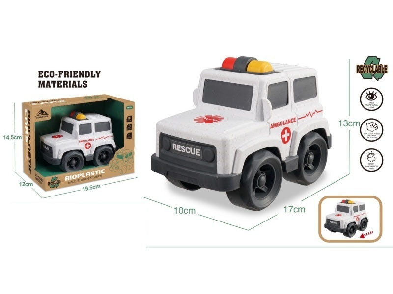 Light And Sound - Straw Material - Cartoon Ambulance