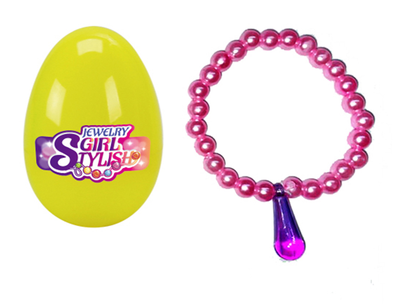Eggshell + Beaded Bracelet
