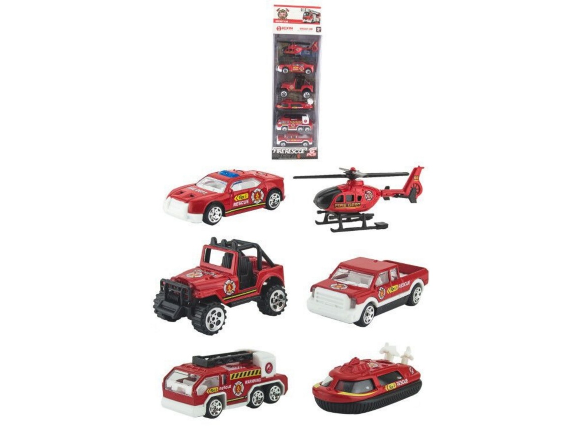 Alloy Sliding Fire Engine + Aircraft