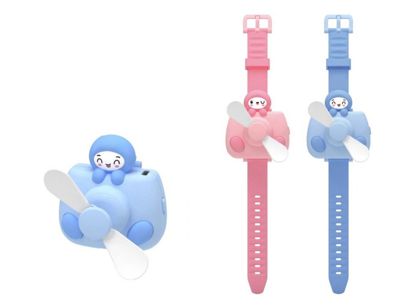 Usb Charging Cartoon Doll Watch Fan