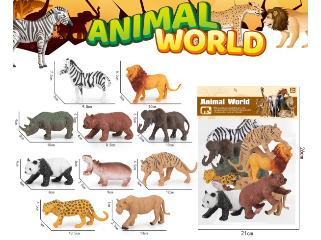 10-Piece Wild Animal Set