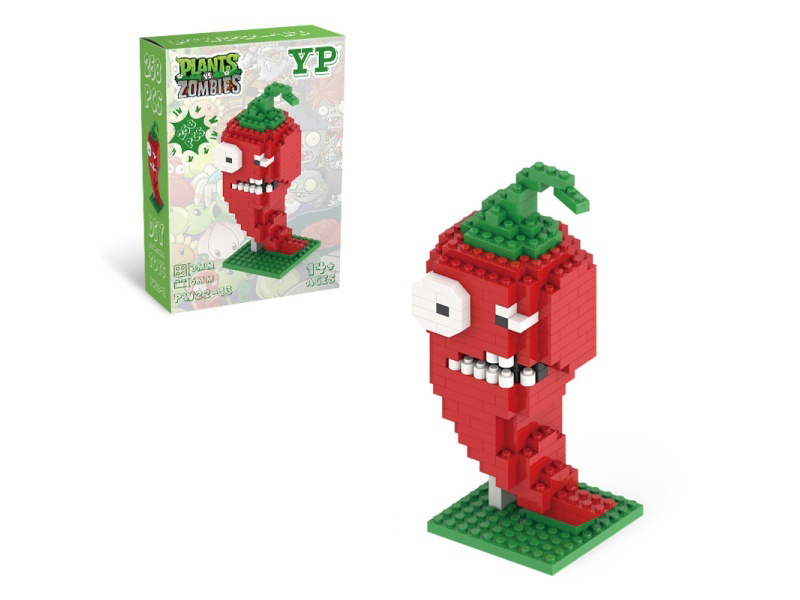 Plants Vs. Zombies - Exploding Pepper Building Blocks 258PCS