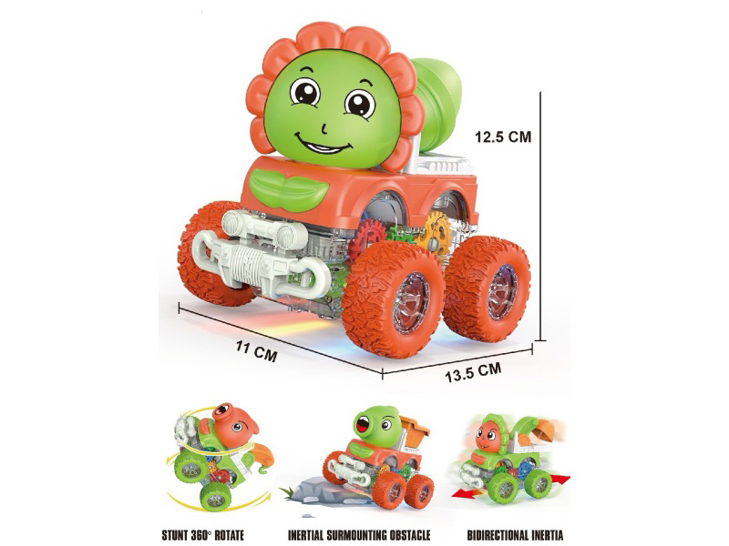 Transparent Gear Four-Wheel Drive Climbing Stunt Rotating Dual-Inertia Plant Engineering Team