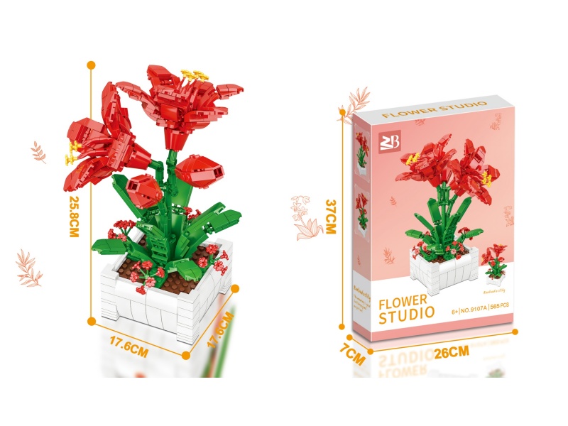 Building Blocks: Red Spider Lily 565 Pieces