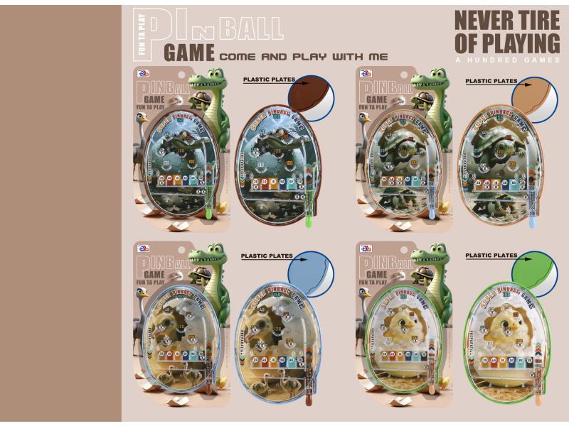 Four Patterned Steel Ball Pinball Discs
