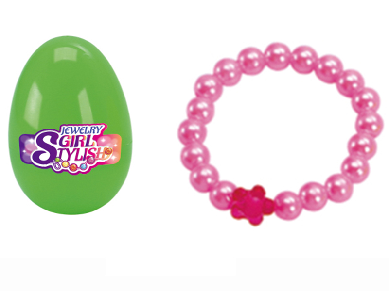 Eggshell + Beaded Bracelet