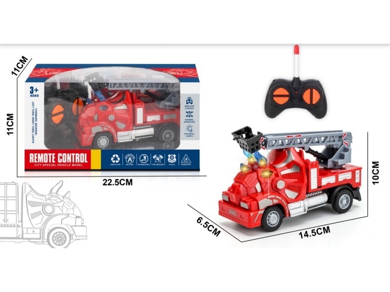 Four-Way Triceratops Remote-Controlled Aerial Ladder Fire Engine