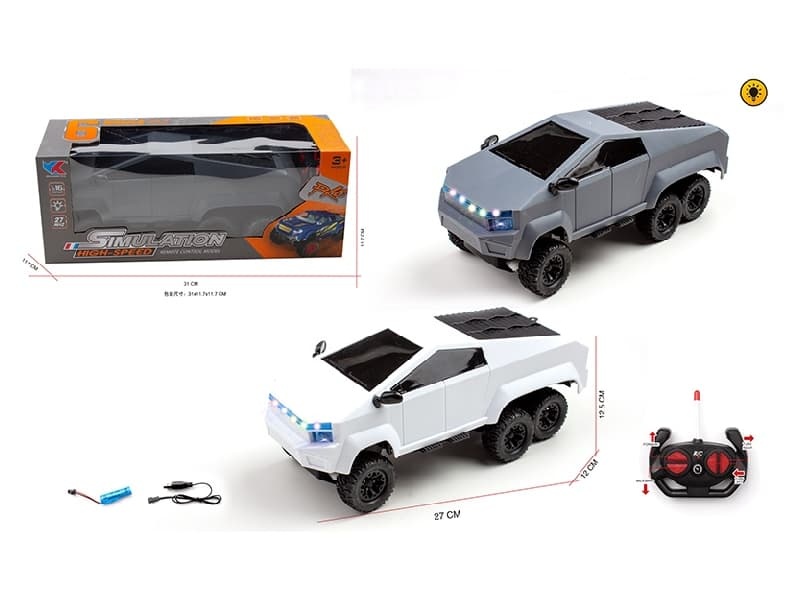 1:16 4CH R/C Six Wheeled Tesla   Car  With  Light