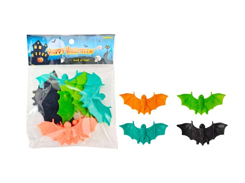 Halloween Color Big Bat 8 Pieces