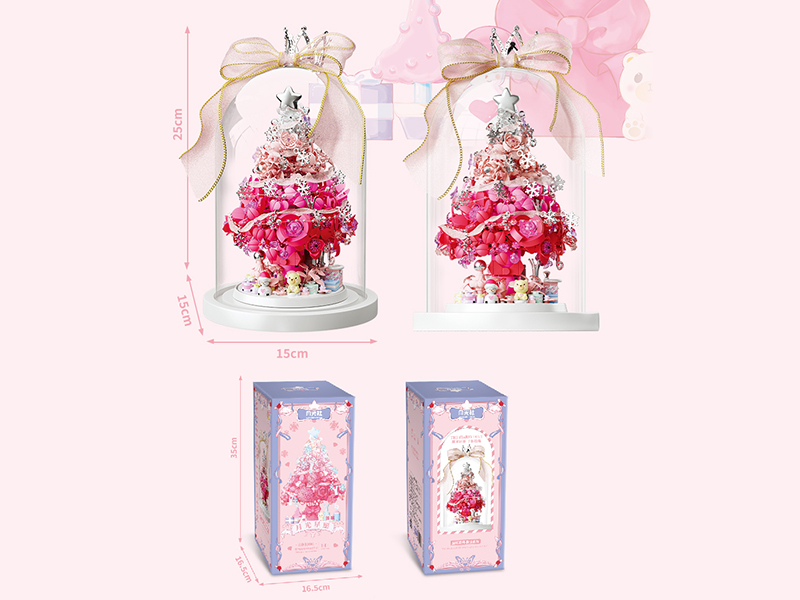 Dreams In The Starry Sky Series Building Blocks - Pink Sea Of Flowers 891PCS