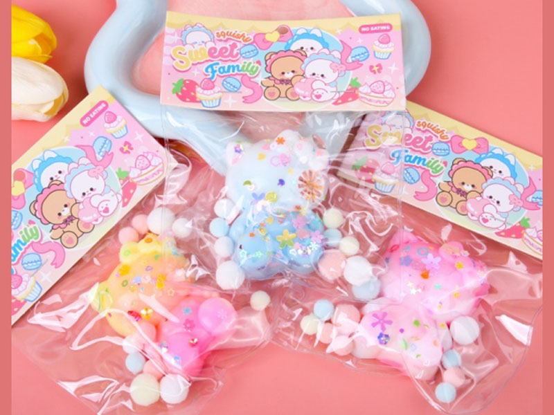 Jelly Kneading Fun Mixed With Colorful Large Kt Cat Sequins + Pom-Pilling + Card Heads