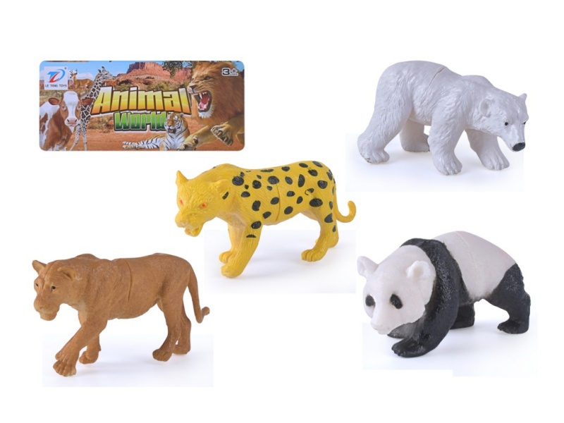 Solid Simulated Animal 4Pcs