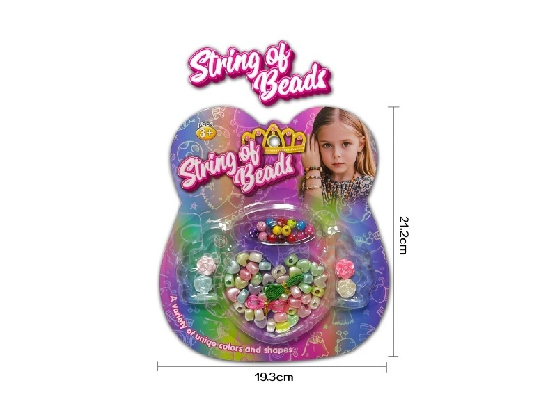 Heart Fluorescent Colored Beads, Dot-Painted Colored Bead Sets