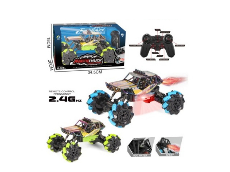 1:14 Colorful Off-Road Side Climbing Alloy Vehicle (Lights, Spray, 2.4G)