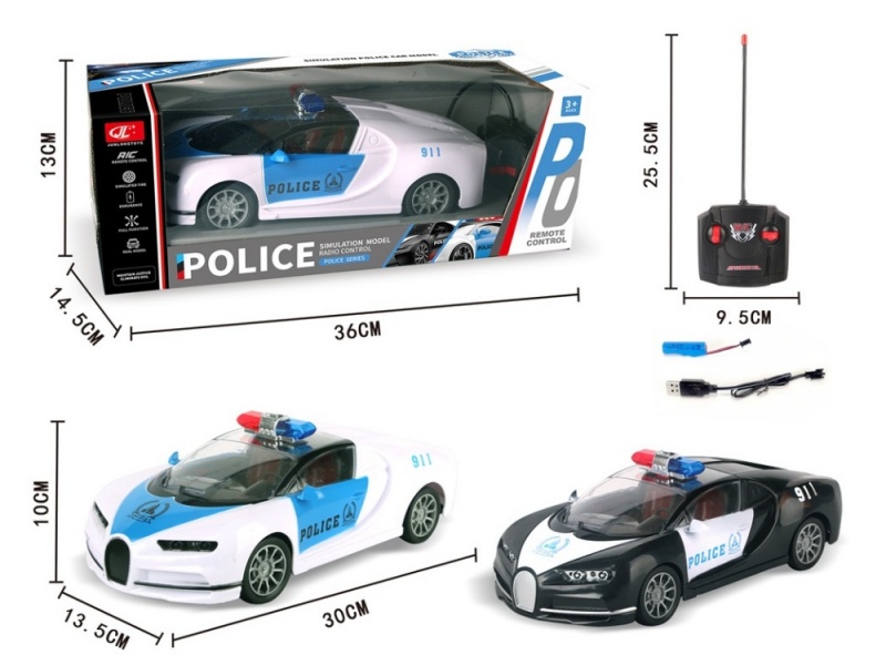 4-Channel  RC Bugatti Police Car