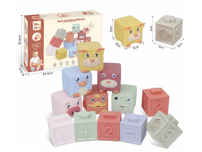 Animal & Constellations Numbers Soft Building Blocks 12pcs