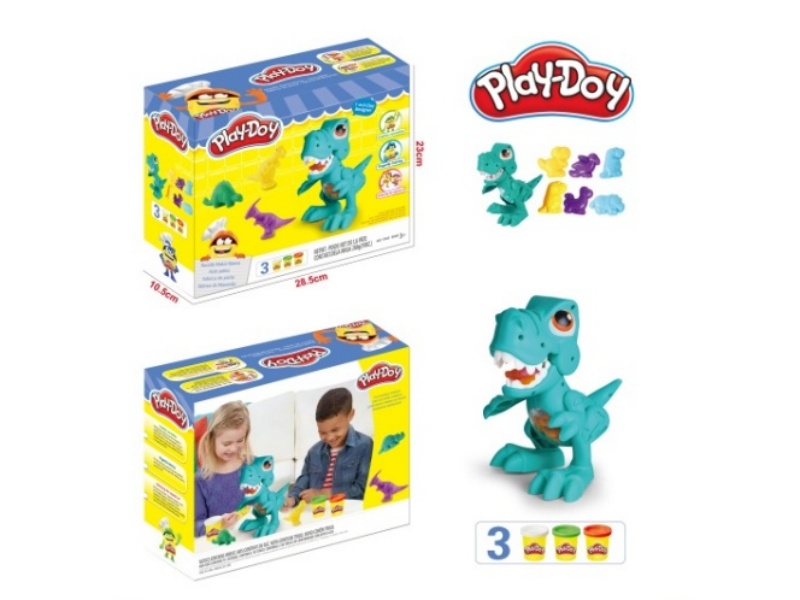 Colorful Clay Dinosaur Set