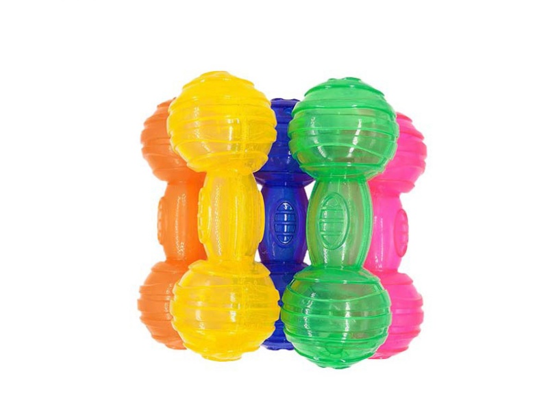 Transparent Barbell Pet Toys