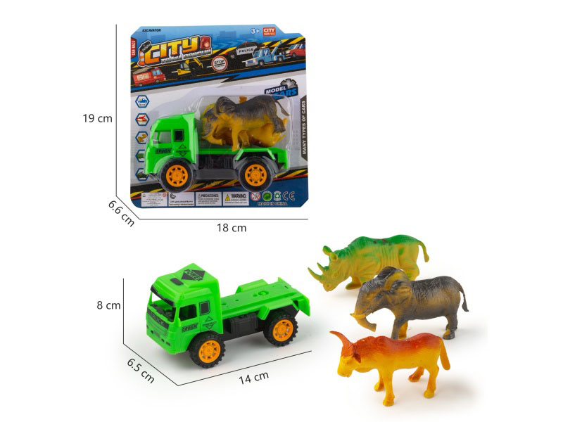 An Inertial Vehicle Carried Three Rhinoceros Elephants