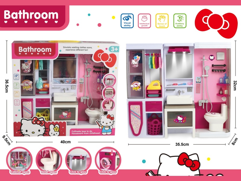 Play House In The Pink Bathroom